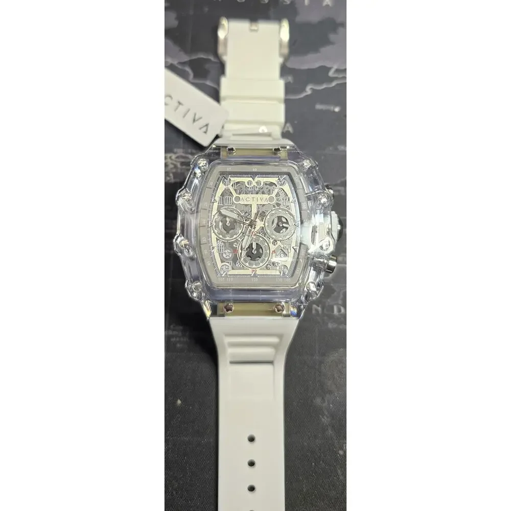 Activa Fury X Invicta ACW2305-004 Men's 44.3mm Skeleton Watch White NWT (28)